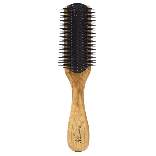 Brosse a cheveux en bois de bambou : Définissez vos boucles naturellement